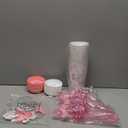 Yungyan 16 Sets Pink Bow Party Favors Goodie Cups with Lids and Straws for Birthday Coquette Party Decorations Reusable 16oz Plastic Candy Cups Plastic Straws for Christmas Decor(Pink Bow)