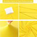 4 Pack 5FT Round Spandex Tablecloth 60 Inch Yellow Stretchable Table Cover Washable and Wrinkle Resistant Table Cloth, Fitted Round Table for Wedding, Banquet, Birthday, Party, Restaurant (Yellow)
