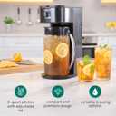 Homecraft 3-Quart Iced Coffee and Tea Maker with Filter Basket, Flavor Enhancer, Adjustable Brew Strength, Black