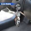 4 x LAINLOY Bronco Car Keychain, Car Fob Cover Cool Mods Accessories, 4-Door Auto Key Fob Holder Compatible with Bronco 2021 2022 2023 (White)