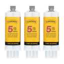 Clear Epoxy Glue Syringe Kit, 2 Part 5 Minute Epoxy Glues All Purpose, Fast Curing High Strength Structural Adhesive for Metal, Aluminum, Plastic, Wood Repair, Liquid Welding Glue (3PCS)