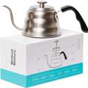 Barista Warrior Pour Over Coffee Kettle with Thermometer for Exact Temperature  Gooseneck Kettle for Pour Over Coffee and Tea, Stainless Steel for All Stovetops (1.0 Liter, 34 fl oz)