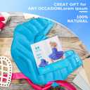 Neck Shoulder Heating Neck Wrap Microwave Heating Pad, Hot and Humid Back Pain Relief Hot Compress, Adjustable Microwave Neck Heater (NSF-Light Blue)