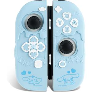 Kuitmor Silicone Protective Shell Compatible with Joy con of Switch 2017/OLED, Soft Silicone Cover Case, Anti-Scratch Protective Case for Switch 1/OLED Controllers (Blue Cinnamoroll)