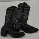 wetkiss Cowboy Boots for Women Knee High, Cowgirl Boots Women Rhinestone Comfort Fashion Tall Sparkling Western Boots Boots for Women (7.5)