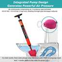 Toilet Plunger Set - High Pressure Toilet Plunger for Bathroom, Toilet Brush, Rubber Gloves - Powerful Air Drain Unclogger & Heavy - Duty Clog Remover for Bathroom Drains and Pipes