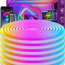 SINLEY Led Neon Rope Lights 60FT,Control with App/Remote,Flexible Led Rope Lights,Multiple Modes,IP68 Outdoor RGB Neon Lights Waterproof,Music Sync Gaming Led Strip Lights for Bedroom Indoor