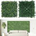 Artificial Grass Wall Panels Backdrop,10"x 10"(20Pcs) Faux Boxwood Panels for Outdoor Indoor Green Wall Decor,Party Wedding Garden Fence Decorations