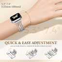 Newlibery Chain Bracelet Band Women Compatible with Apple Watch 42mm(S1/2/3) 44mm 45mm 46mm 49mm Adjustable Fashion Slim Jewelry Strap for iWatch Series 11/10/9/8/7/6/5/4/SE 3/2/1/Ultra1 2 3 Silver A