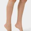 No nonsense Women's Sheer Knee Highs with Comfort Top Nylon Trouser Stockings Value Pack (Nude - 10 Pair Pack)