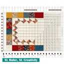 Slotted Quilting Ruler, 17-3/4in x 22in, XL Quilting Rulers and Templates, Non-Slip Grip Extra Large Acrylic Fabric Strip Cutting, Sewing, Crafting, Patchwork Ruler & Template