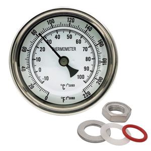 HiQltyla Home Brewing Distilling Dial Thermometer for Brew Kettle Pot, 3.2" Dial, Stainless Steel - 4" Probe Stem