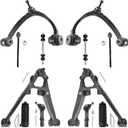 ASTARPRO -12pc Front End Suspension Kit Replacement for GMC Chevy Silverado Sierra Yukon XL Suburban 1500 Tahoe Avalanche Cadillac Escalade 4 Control Arms w/Ball Joints 4 Tie Rods 2 Sway Bars 2 Boots