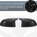 Motoforti Pair Left Right Side View Mirror Cover Caps Replacement for BMW X5 F15 X6 F16 X3 F25 LCI X4 F26 2014-2018 Door Wing Mirror Cap Carbon Fiber Pattern Black