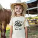 Toddler Cowgirl Shirt for Girls Western Shirts Cow Girl Clothes Horse Graphic Tee Short Sleeve Cotton Summer Outfit 2-8 Years