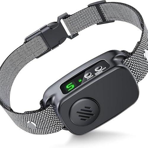 Barking Collar, Dog Barking Collar for Large Medium Dogs, with 5 Adjustable sensitivities, Automatic Barking Collar with 3 Training Modes, Anti-Barking Collar for Dogs (Black).