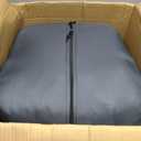 N&V Fireside Lounge Chaise Chair, Mid Century Armless Floor Lounger Sofa, Soft Premium Corduroy Floor Lounge Chair, Foam Sofa Accent Lounger for Living Room Bedroom and Office, Harbour Grey