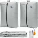 Upgraded Vacuum Bag for Travel, Professional IPX8 Waterproof Reusable Vacuum Compression Bags for Travel Suitcases, Durable Space Saver Bag