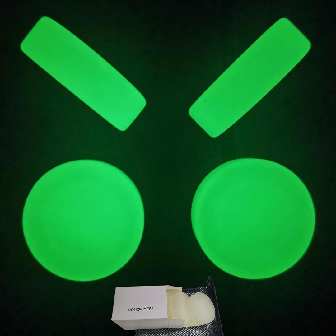 Glow in The Dark Ice Hockey Puck Party Puck Green Floor Puck for Youth Adults Outdoor Indoor Games and Practicing Shooting and Handling Skills 4-Pack with Storage Bag