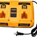 DC9320 Battery Charger for Dewalt 18V 14.4V 7.2V XRP Batteries, Dual Port Charging Station for Dewalt NI-CD NI-MH Battery DC9096 DC9098 DC9099 DE9057 DW9096 DW9094 DW9072