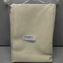 Dreaming Casa Solid Sheer Curtains 96 Inches Long Ivory Rod Pocket Voile Draperies for Bedroom Living Room, 2 Panels, Each 100" W x 96" L