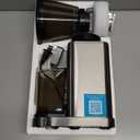 AMZCHEF Coffee Grinder, Burr Coffee Bean Grinder for Home Use with 48 Precise Grind Settings, Detachable Funnel Stand for Espresso, LED Control Panel, Anti-static Design, silver