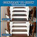 BEQHAUSE Stair Treads Non Slip Stair Runners Step Carpet Mat for Wooden Steps Indoor Machine Washable 28inX9in Edging Polyester Soft Stair Rugs for Kids Elders Pets with TPE Backing(Black,4pcs)