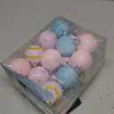 24 Pcs Mini Pastel Christmas Ornaments Decor for Tree Christmas Pink Bulb Balls Hanging Candy Ball Rainbow for Home Xmas Tree Party Centerpiece Wreath Garland Holiday, 1.57 Inch (Macarons)