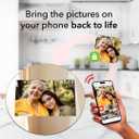 Frameo Digital Mirror Picture Frame, Touch Screen Smart WiFi Round Photo Frame Electronic, 32GB Storage, Wall-Mounted/Tabletop, Share Photos and Video with App