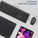 cimetech Wireless Keyboard and Mouse Combo, 2.4G USB Full Size Wireless Computer Keyboard and Adjustable Mouse for Computer/Laptop/PC/Mac/Windows - Black