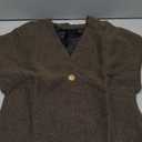 Women's Classic-Fit Shirt Drop Shoulder V-Neck Single Button Cardigan Size M