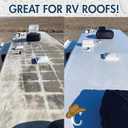 100% Silicone Roof Coating for RVs, Campers & Flat Roofs - Waterproof Seal for Leaks, Cracks & Seams - Ponding Water Resistant - Quart Light Gray