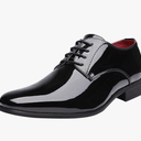 Bruno Marc Men's Faux Patent Leather Tuxedo Dress Shoes Classic Lace-up Formal Oxford, 9