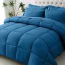 JOLLYVOGUE California King Comforter Set, Ultra-Soft Bed in a Bag Cal King Size 7 Pieces, Oeko-TEX Certified Bedding Set with Down Alternative Comforter, Sheets, Pillowcases & Shams, Teal