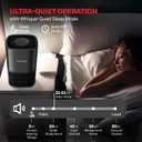 Honeywell Allergen Plus Compact HEPA Small Room Air Purifiers for Home, Up to 530 Ft Coverage, 3-in-1 Filter, Pet Dander, Smoke & Odor Reducer Air Quality Sensor with Auto Mode, Black, HPA125B