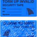 2 x Solitary Walker 100Pcs Tamper Evident Security Void Stickers 1x2 inch Blue Tamper Proof Labels Safety Torn up Invalid Seals Tape No Transfer No Damage to Protected Item