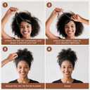 2 x 3PCS Adjustable Hair Ties, Afro Puff Satin Hair Tie Elastics Satin Non-Damage Adjust Ponytail Holders for Black Women Thick and Nature Style