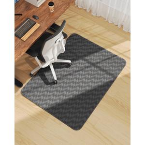 Blvornl Ultra Large Office Chair Mat for Hardwood Floor, Rolling Chair Mat for Hard Wood, Large Anti-Slip Hard Floor Protector, Heavy Duty Computer Desk Rug for Office and Home 47.2"*60" Deep Grey