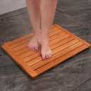 Utoplike (24"x18") Teak Wood Bath Mat, Shower Mats for Bathroom, Large for Spa Home or Outdoor
