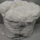 L'AGRATY Faux Fur Throw Blanket: 50" x 60" Luxury Soft Fluffy Thick Rabbit Fur Blankets for Couch Bed Sofa - Cozy Plush Bubble Blankets for Winter: Warm Flannel Fleece Decorative Blanket(Cream White)