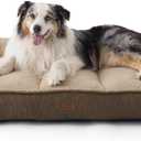 Bedsure XL Orthopedic Dog Beds Large Sized Dog - Extra Thick Supportive Dogs Couch with Waterproof Washable Cover, Extra Large Comfort Pet Bed Sofa with Soft Plush Sherpa and Nonskid Bottom, Brown