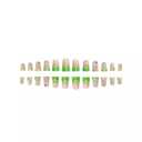 24 Pcs Duck Press on Nails Medium Fake Nails with Rhinestone French Tip False Nails with 3D Flower Pearl Design Full Cover Duck Feet Nail Tip Summer Glue on Nail Acrylic Artificial Nails for Women
