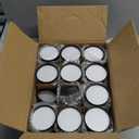 8 OZ Dark Amber Candle Jars for Making Candle - Thick Glass Jars with Metal & Plastic Lids - Empty Round Food Storage Containers, Canning Jar For Spice, Liquid, Sample - Food Grade