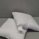 EDOW Throw Pillow Inserts, Set of 2 Lightweight Down Alternative Polyester Pillow, Couch Cushion, Sham Stuffer, Machine Washable. (White, 12x12)