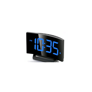 Electronic Digital Alarm Clock TCA-245 with USB Cable 5V 1A Curved Design