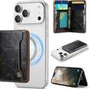 Vinich for MagSafe Wallet Magnetic RFID Blocking Card Holder Compatible with MagSafe Phones and Cases, Strong Magnet Minimalist Phone Wallet for iPhone 17/16/15/14/13/12/Pro/Max/Plus, Luxury Coffee