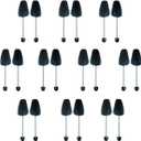 10 Pairs Plastic Shoe Trees for Men (Black)