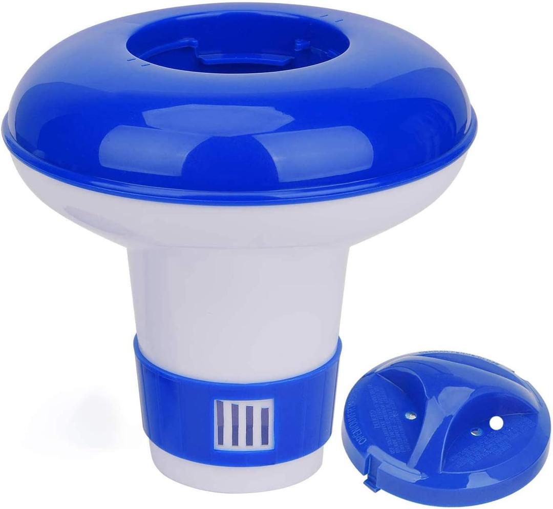 Floating Mini Spa Chemical Dispenser, Chlorine/Bromine Tablet Floater for 1 Inch Tablets, Idea for Spa, Hot Tub &,Fountain, Inflatable & Above-Ground Pools (Small)