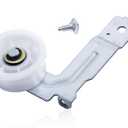 [Upgraded Dual Ball Bearings] BlueStars DC93-00634A Dryer Idler Pulley with Sturdy Clip  Compatible with Samsung Dryers DV45H7000EW DV48H7400EW DV42H5000EW DV48J7700EW DC96-00882C AP4373659 (Pack of 1)