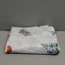 Horaldaily Christmas Tablecloth 7070 Inch Round, Winter Snowman House Christmas Trees Whirte Washable Table Cover for Party Picnic Dinner Decor (White)